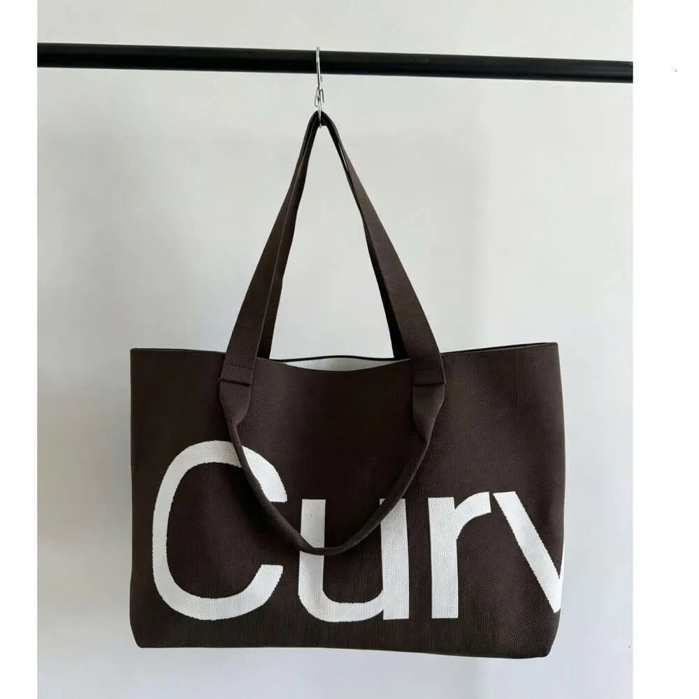 2026 New Women Knitted Canvas Tote Bag Large Capacity Versatile Shoulder Handbag Casual Daily Shopping Carry Bag - view 6
