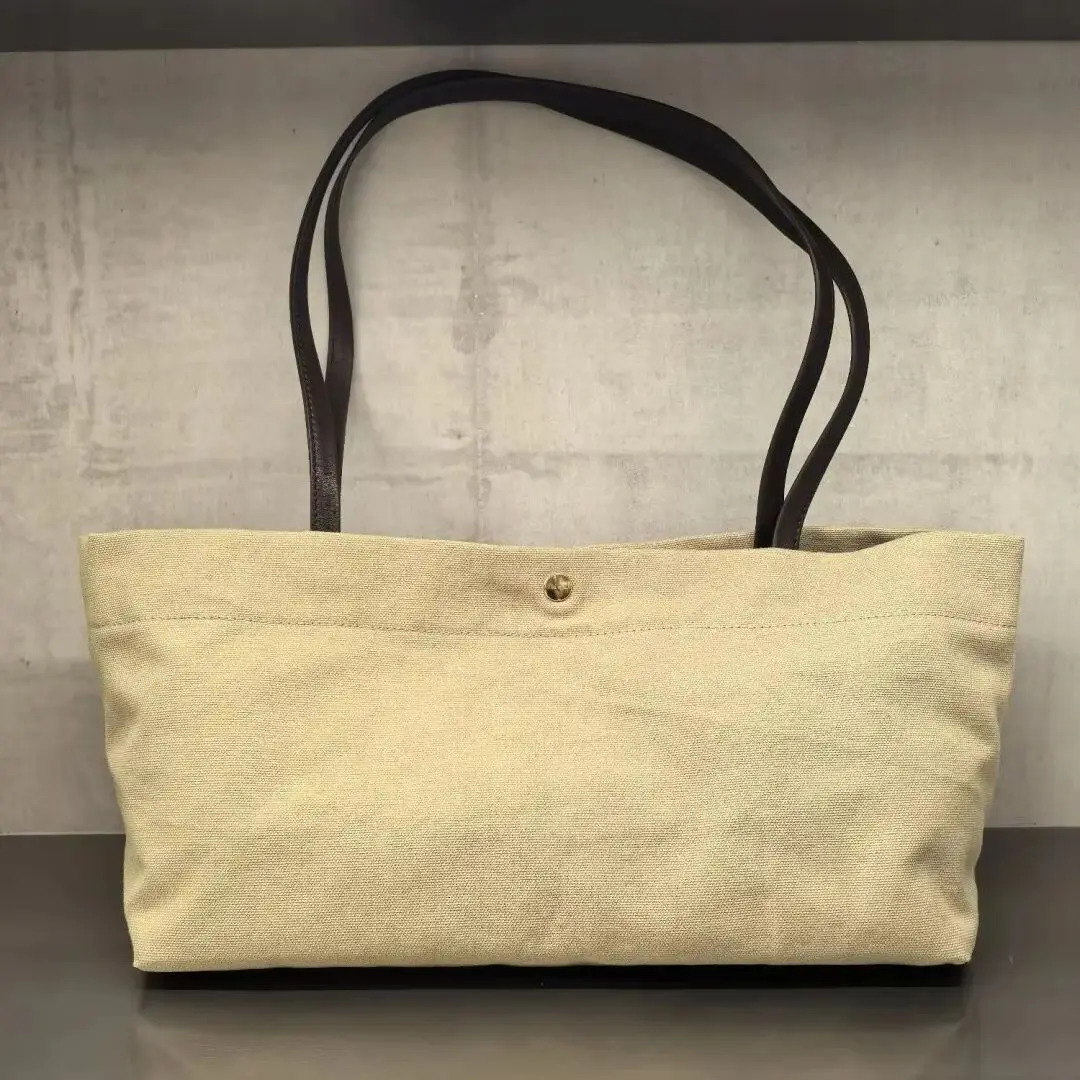 2026 Style Fashion Shoulder Strap Canvas Tote Bag Simple Large Capacity Joker Handcarried Handbag 260623 - view 3