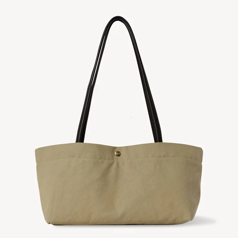 2026 Style Fashion Shoulder Strap Canvas Tote Bag Simple Large Capacity Joker Handcarried Handbag 260623 - view 4