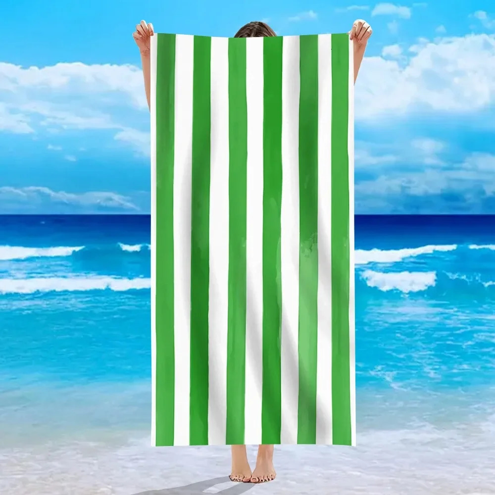 Yellow Stripe Microfiber Beach Towel Quick Fast Dry Trend Pattern Beach Towel Oversized Blanket Lightweight Towel Bathtowel 260622 - view 5