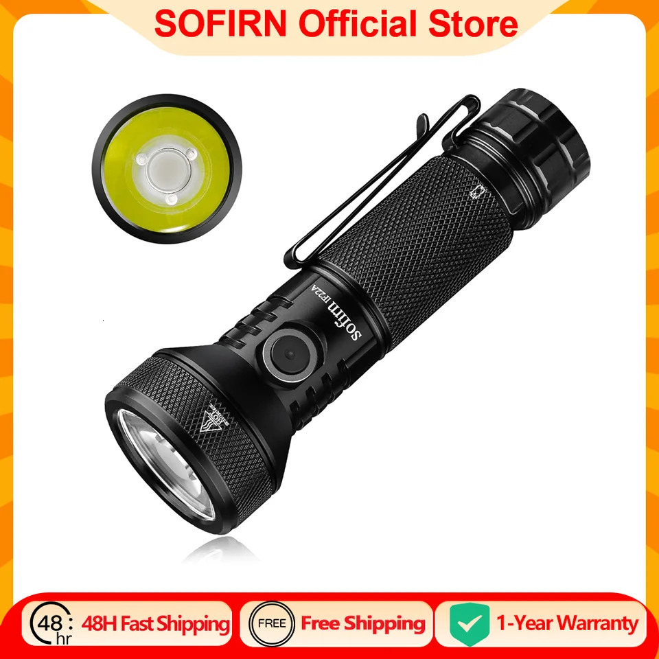 Sofirn IF22A 2100lm Flashlight 21700 Powerful Light SFT40 LED 629M Long Range USB C Rechargeable Charging Throw Torch 260623