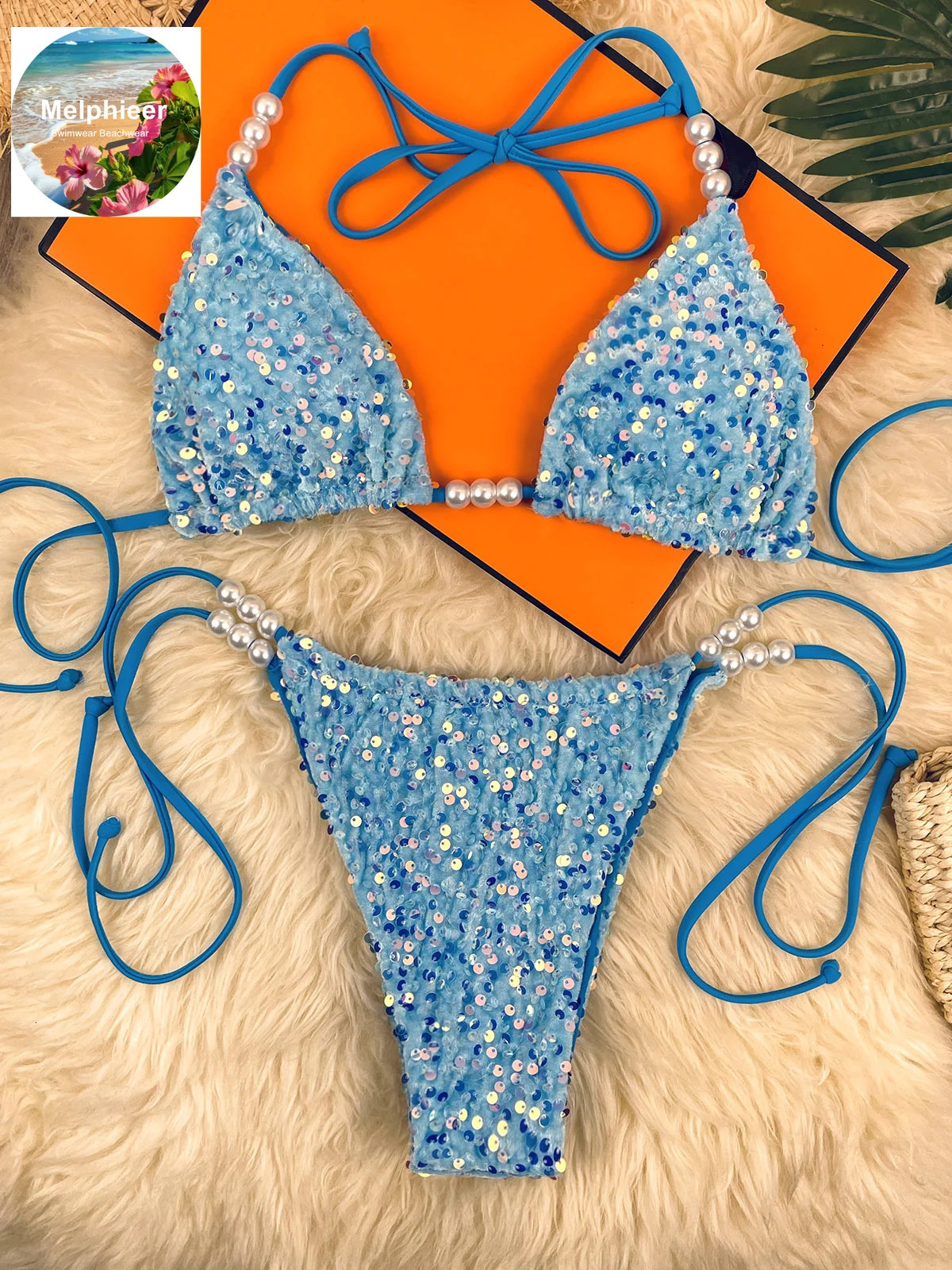 Symphony Sequined Pearl Bikini Women Swimwear Female Swimsuit Two-pieces Bikini set Brazilian Bather Bathing Suit Vacay 2026 260622