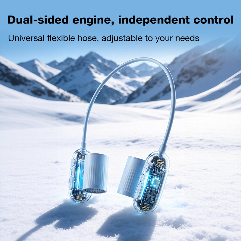 180° Rotatable Outlet Neck Fan High Wind Silent USB Hands Free Portable Fan