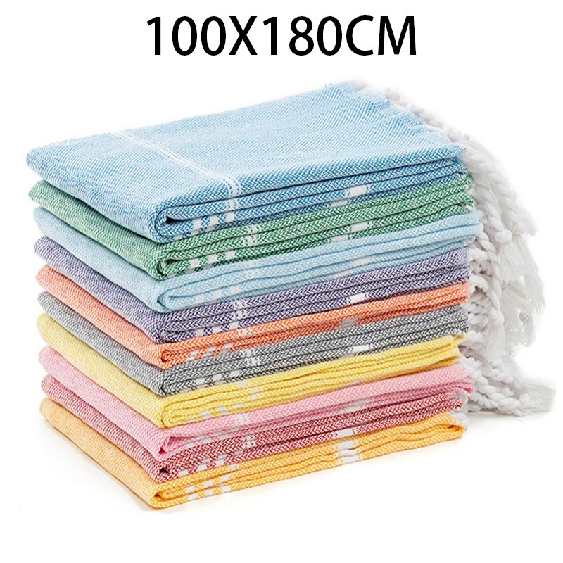 Cotton Turkish Beach Towels Extra Large Sand Free Quick Dry Clearance Swim Bath Camping Towel Travel Blanket Adult Essentials 260622