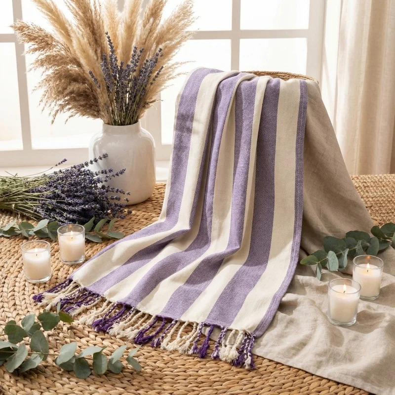 Large Cotton Beach Towel Turkish Style Beach Towel with Sauna Girl n Unisex for Men and Women Ideal for Spa Sauna Gift 260622 - view 4