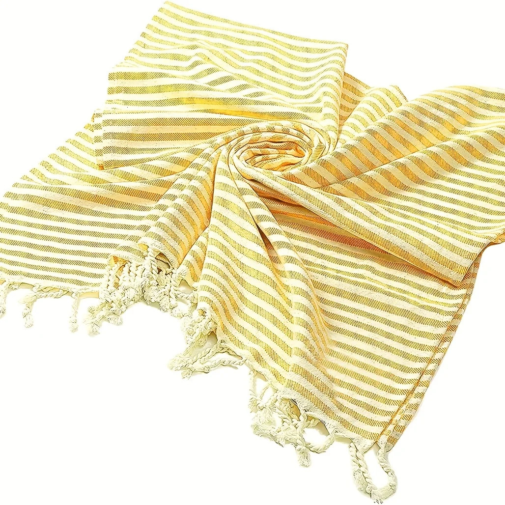 TURKISH Classical Series Beach Towel 71 x 39 in Extra Large Wearable Turkish Bath Towel Premium y Striped Linen 260622 - view 4