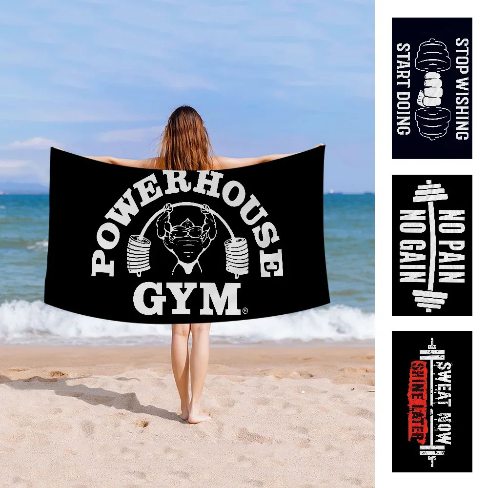 Powerhouse Gym Towel Microfiber Beach Towel Absorbent Quick dry Soft Yoga Swimming Resort Mountain Climbing Towel 260622 - view 1