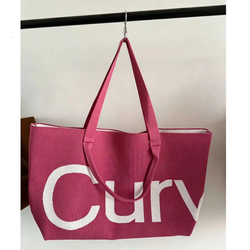 2026 New Women Knitted Canvas Tote Bag Large Capacity Versatile Shoulder Handbag Casual Daily Shopping Carry Bag - view 3