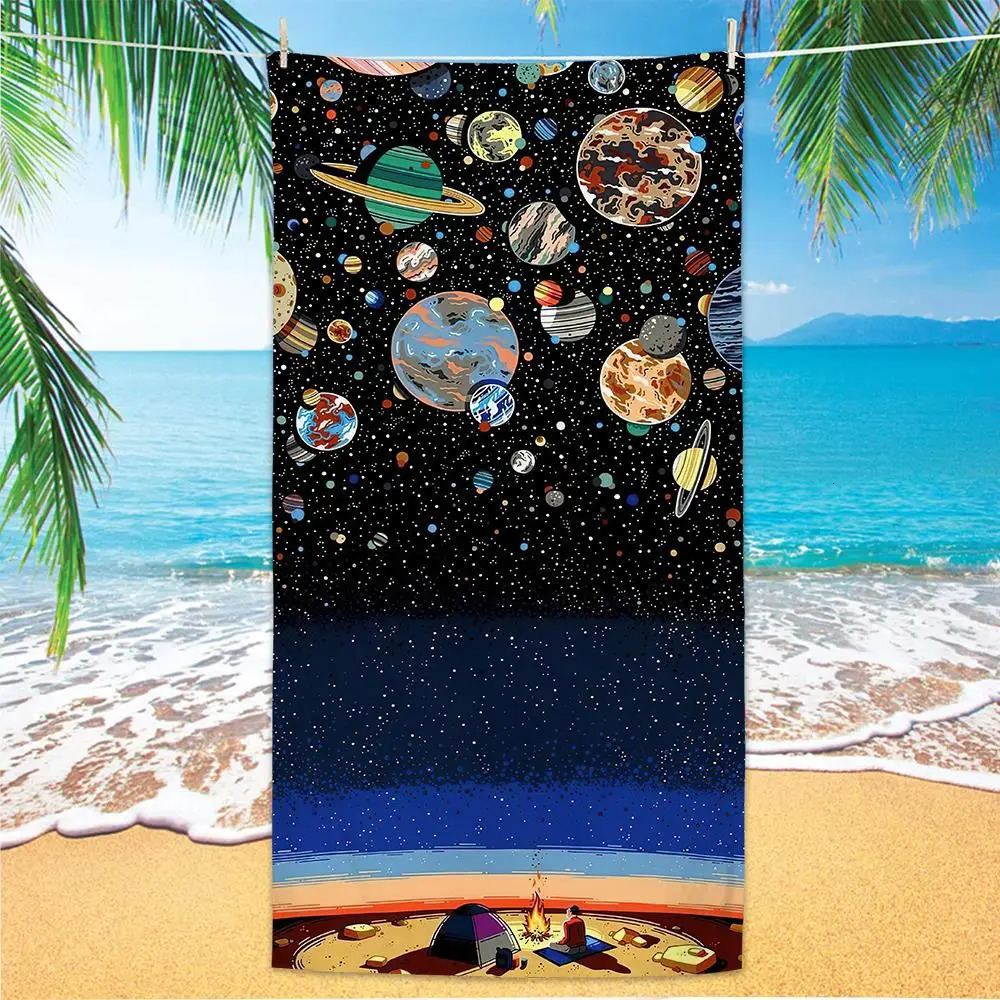 Microfiber Green Floral Sand Free Beach Towels Quick-Dry Palm Leaves Mandala Summer Swimming Pool Bath Towel for Adult Travel 260622 - view 6