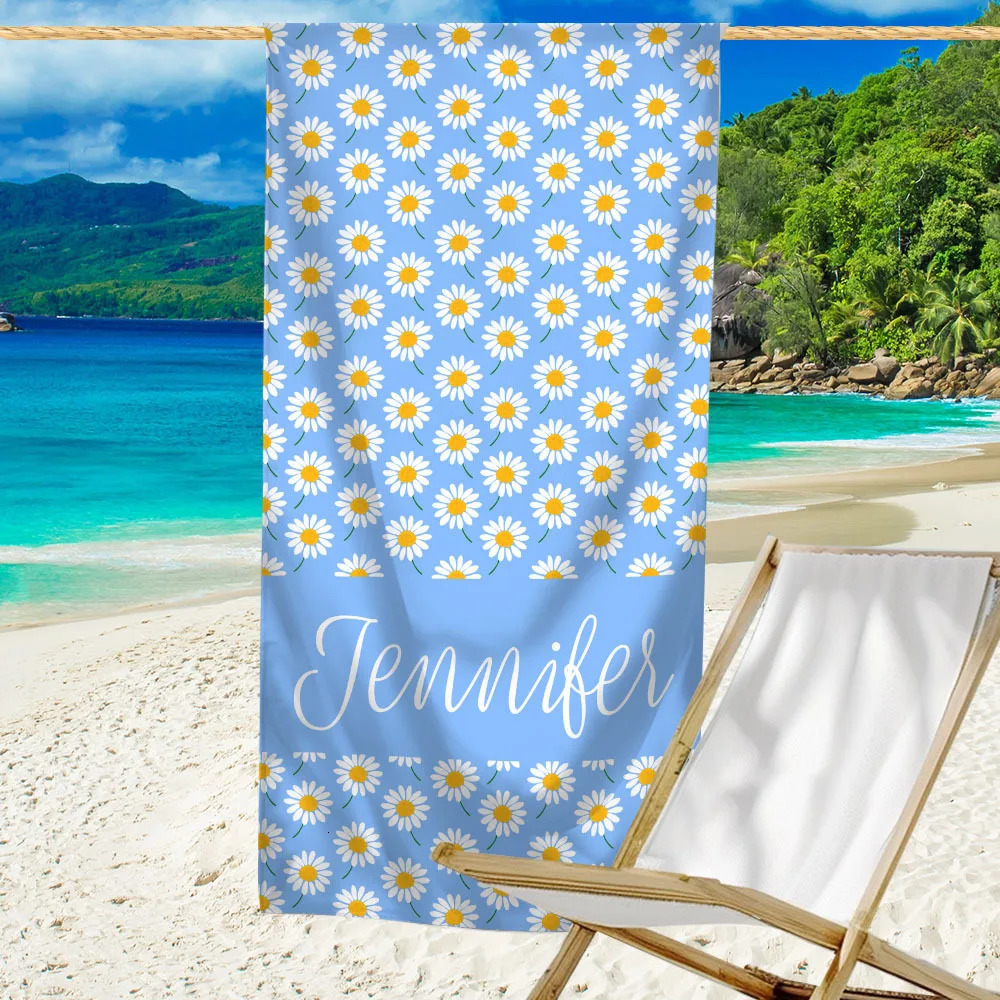 Personalized Striped Beach Towel Custom Name/ Oversized Microfiber Towel Summer Party Gift for Beach Swimming Bath Sports 260622CJ - view 6