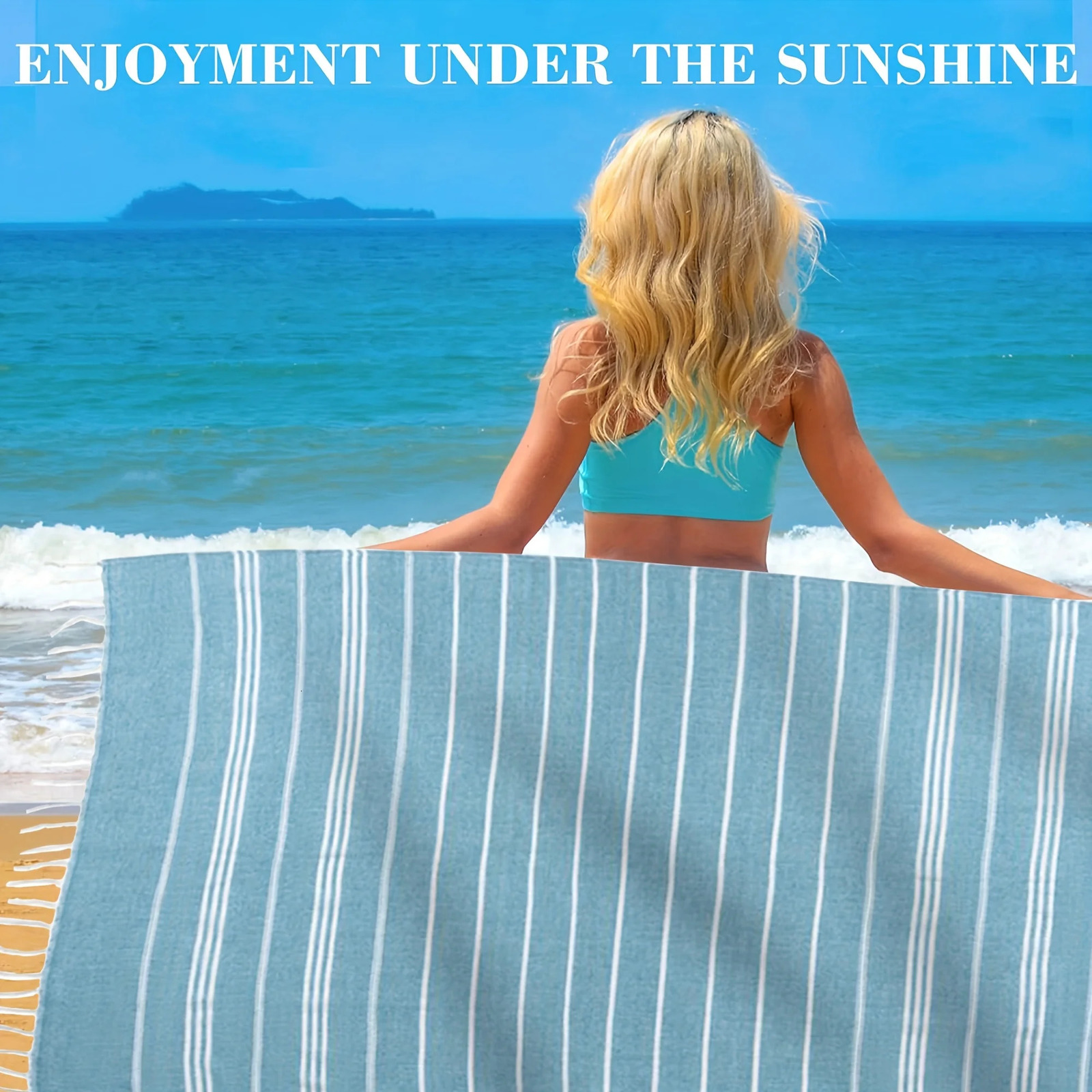 90180CM Turkish Beach Towel Sauna Spa Gym Sports Fitness Fringed Bath Towel Kitchen Outdoor Soft Absorbent Quick Drying Towels 260622 - view 6
