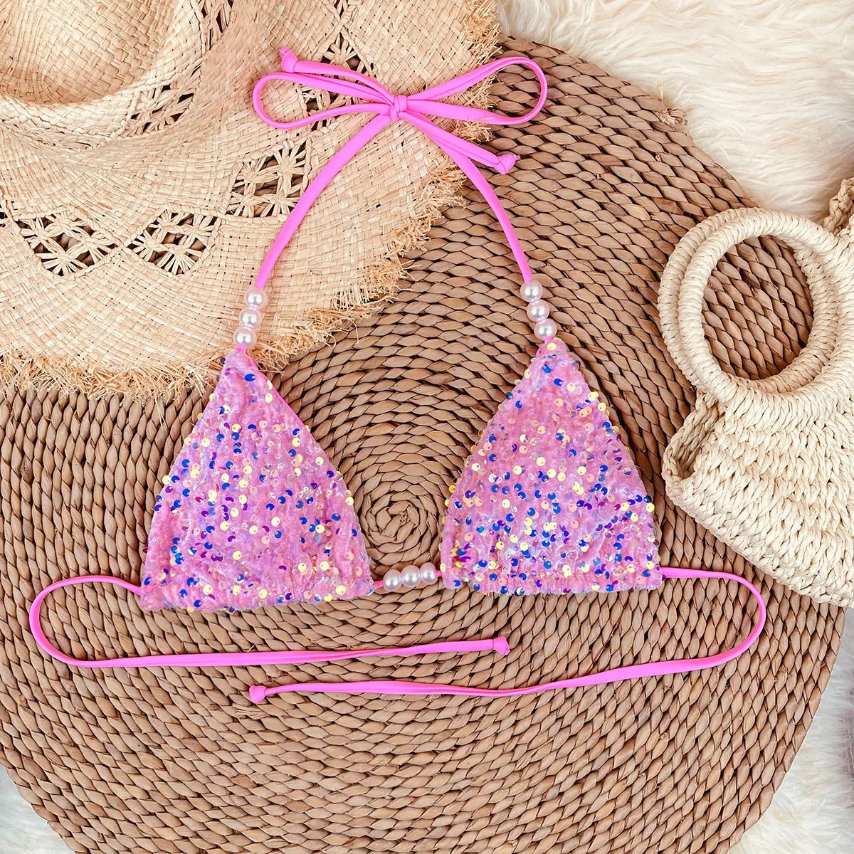 Melphieer 2pcs Luxe Swimwear Symphony Sequins Pearl Bikini Women Swimsuit Beach Fashion Brazilian Bather Bathing Suit Vacay 2026 260622 - view 4