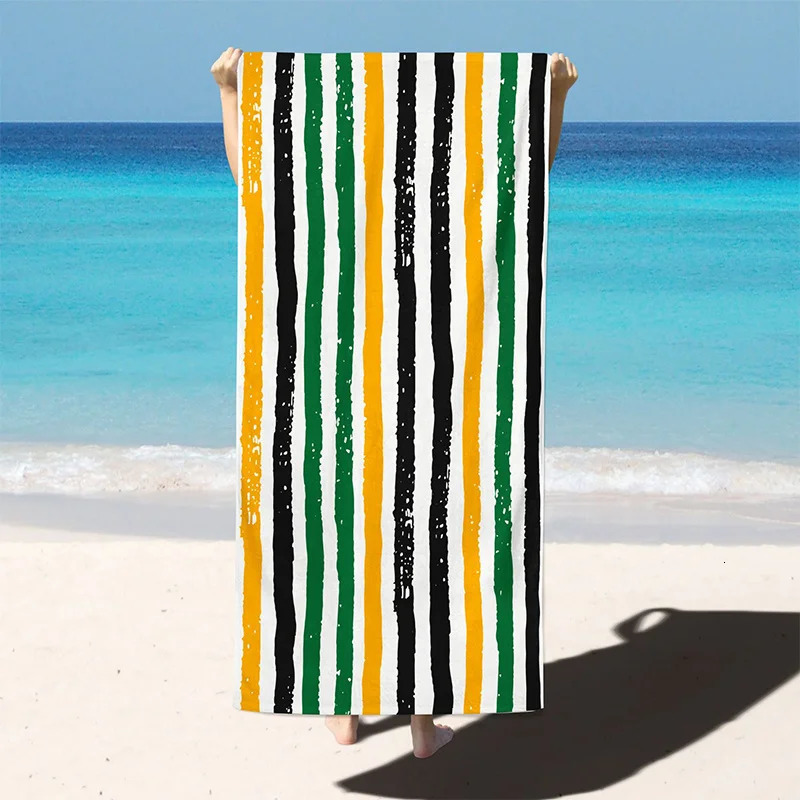Beach Towel Striped Beach Towel Fun Patterned Sunscreen And Windproof Suitable For Swimming Pool Camping Travel Blanket 260622
