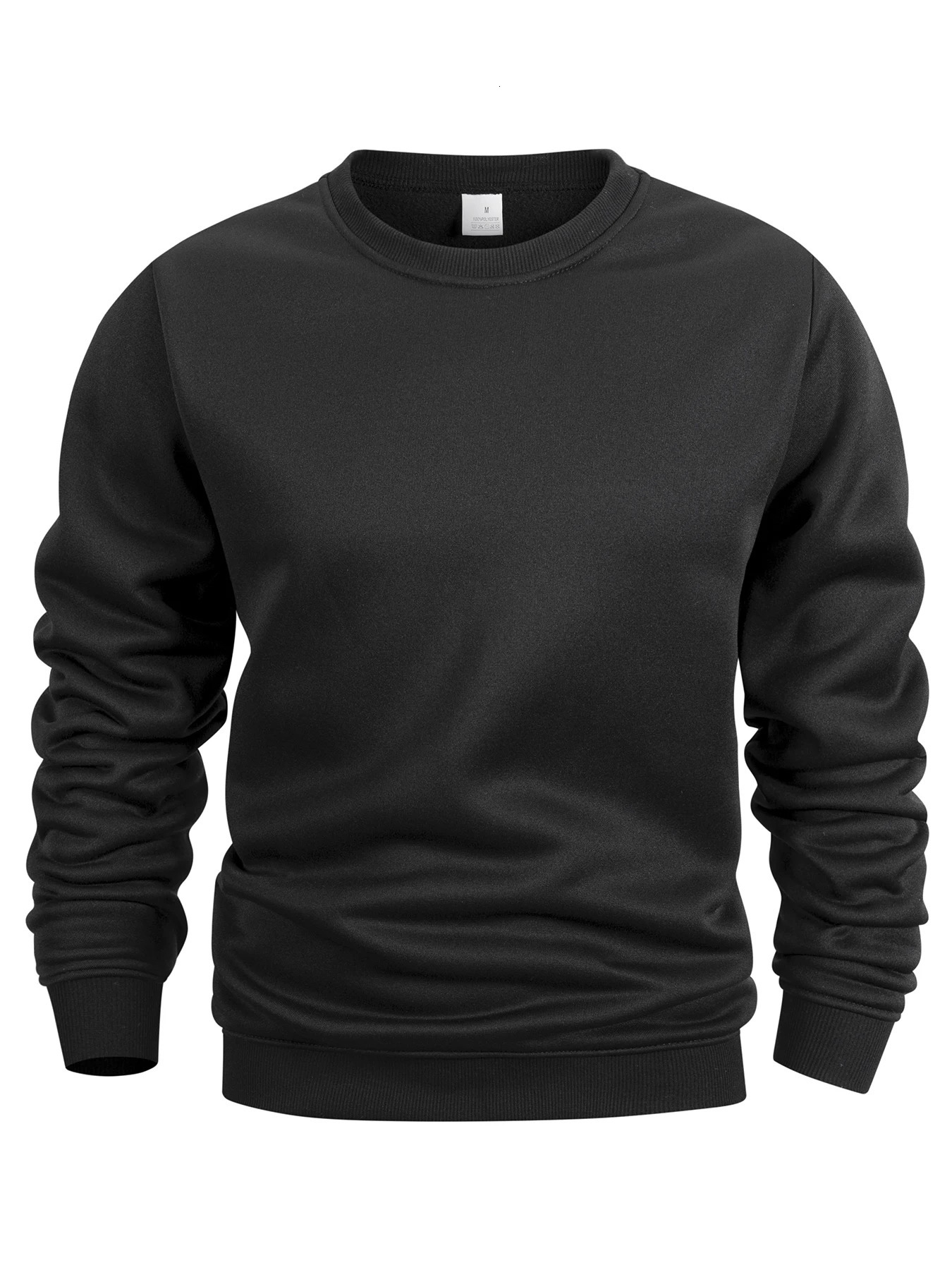 Mens Crew Neck Sweatshirts Solid Color Sweatwear Spring Outdoor Casual Daily Long Sleeve Pullover Hoodie Man Sportswear 260624 - view 7