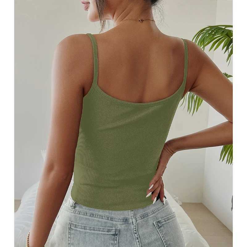 Tops Womens Summer VEST Cropped Corset Korean Suspenders VEST Sexy Camisole Slim Y2K Corset Tops Casual Basic T-shirt M260623 - view 4