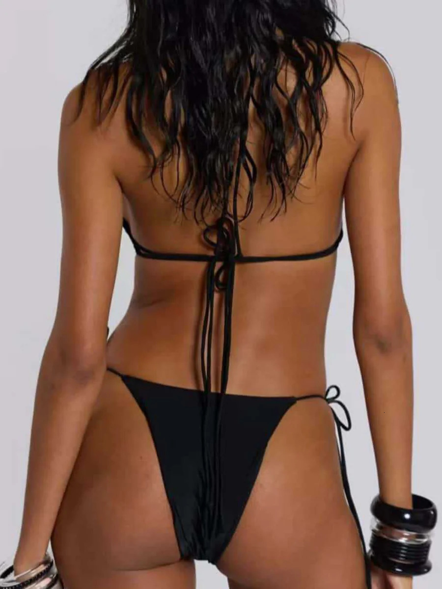 2026 Halter Metallic Sequins Bikini Women Swimsuit Female Swimwear Two Pieces Bikini Set Bather Bathing Suit Swim Lady Beachwear 260622 - view 7