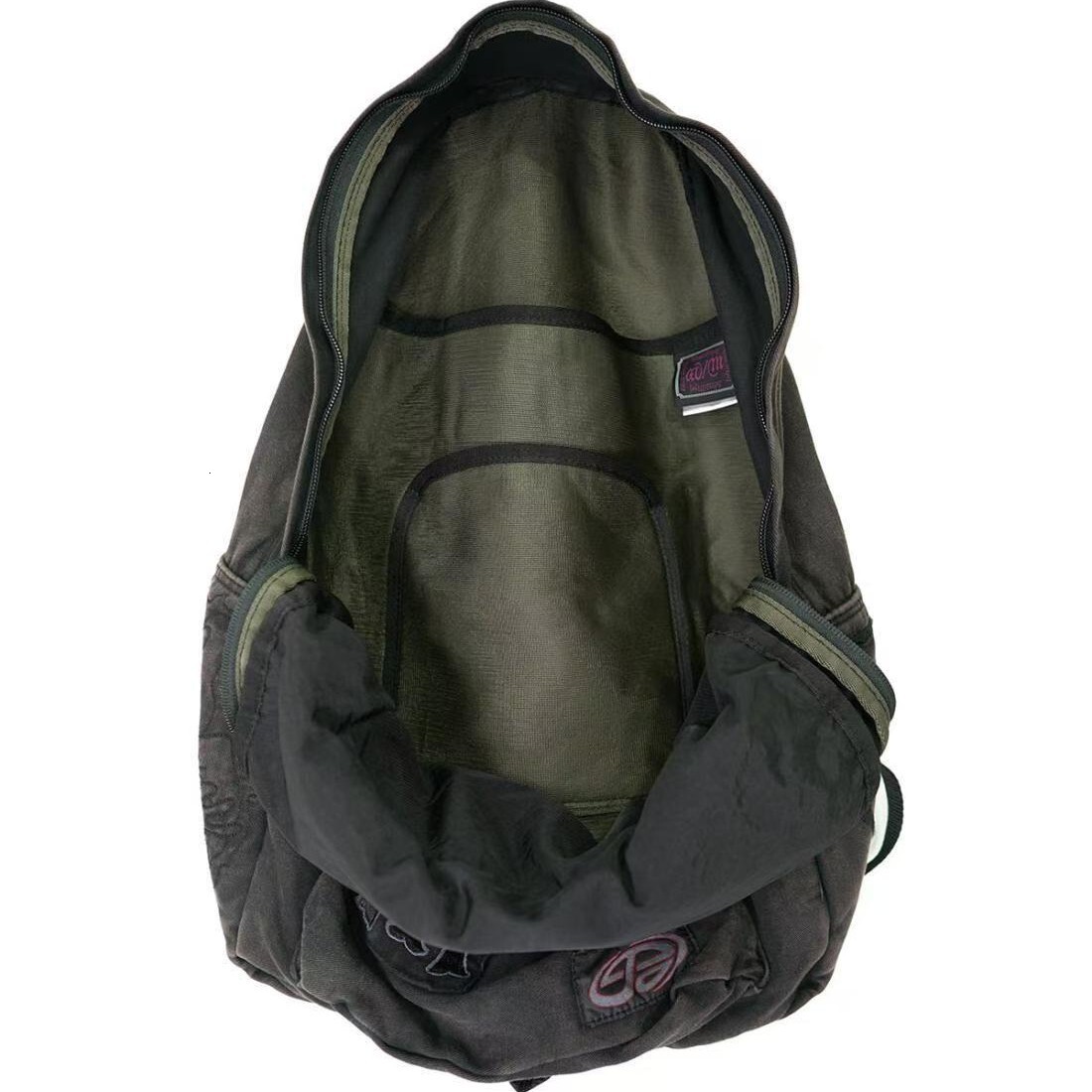 Designer bag New Embroidered Patch Patchwork Washed Vintage Backpack School Bag daily outfit - view 5