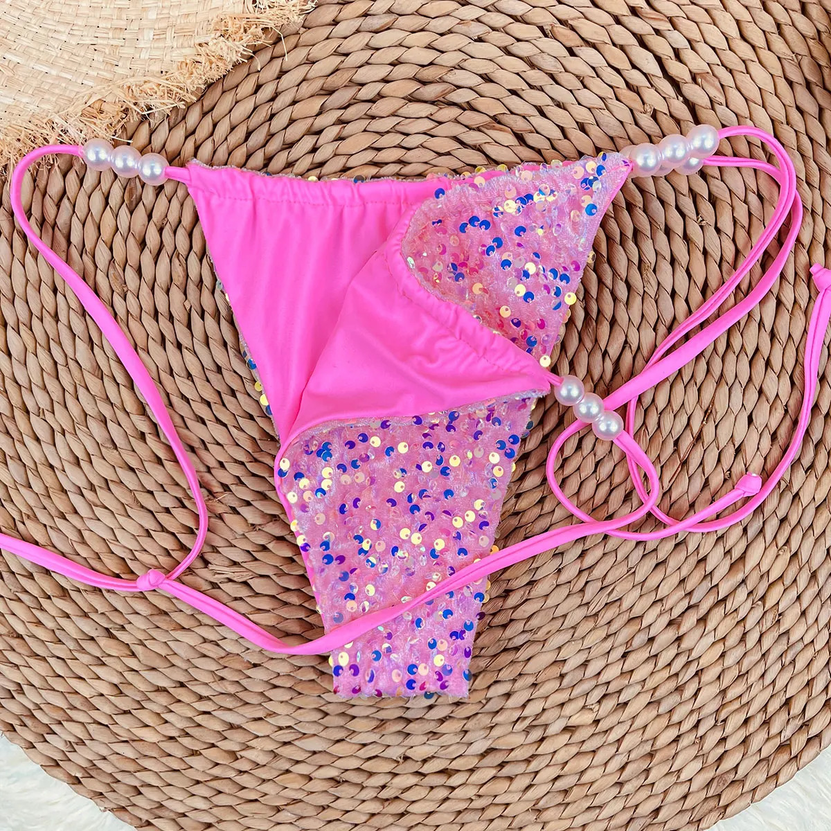 Melphieer 2pcs Luxe Swimwear Symphony Sequins Pearl Bikini Women Swimsuit Beach Fashion Brazilian Bather Bathing Suit Vacay 2026 260622 - view 6