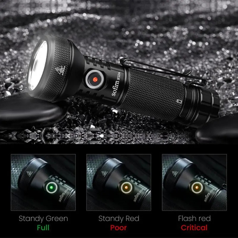 Sofirn IF22A 2100lm Flashlight 21700 Powerful Light SFT40 LED 629M Long Range USB C Rechargeable Charging Throw Torch 260623 - view 4