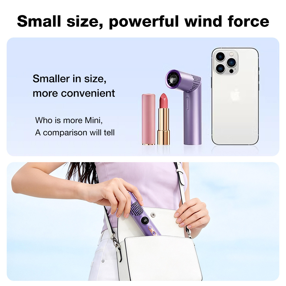 Lipstick Bend Tube Fold Fan 100 Speed Display Flashlight Portable Neck Fan