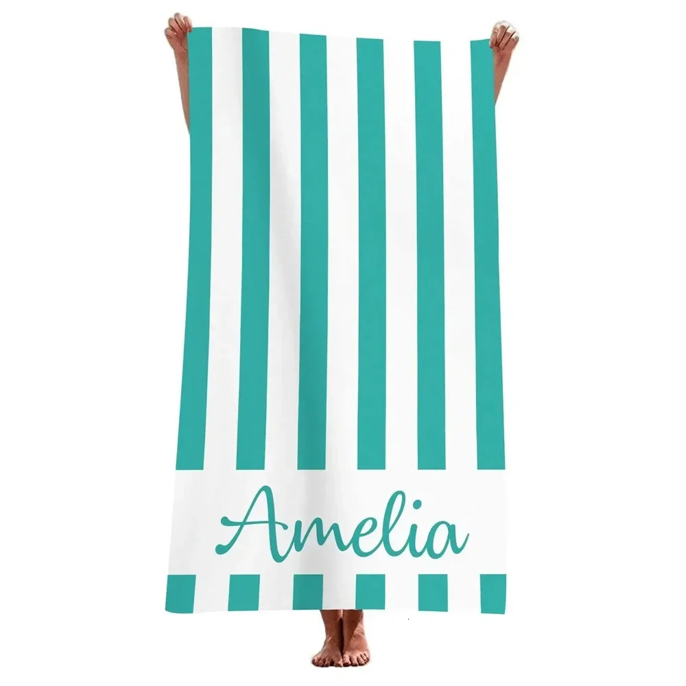 Striped Beach Towels Custom Name Beach Towel 3d Printed Microfiber Beach Towel Water Absorbing Personalized Bath Towel 260622 - view 7