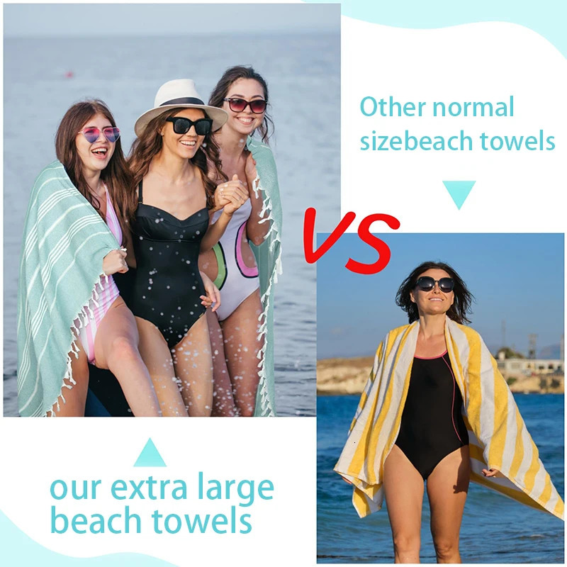 Quick Dry Beach Towels Oversized 100 Cotton Highly Absorbent Lightweight Beach Towels Sand Free LargeTowels for Travel Bath 260622 - view 7