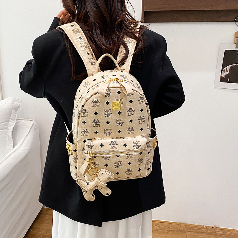 Women Vintage Print Large Capacity Travel Backpack Lightweight Multi Pocket Casual School Shoulder Bag daily outfit - view 5