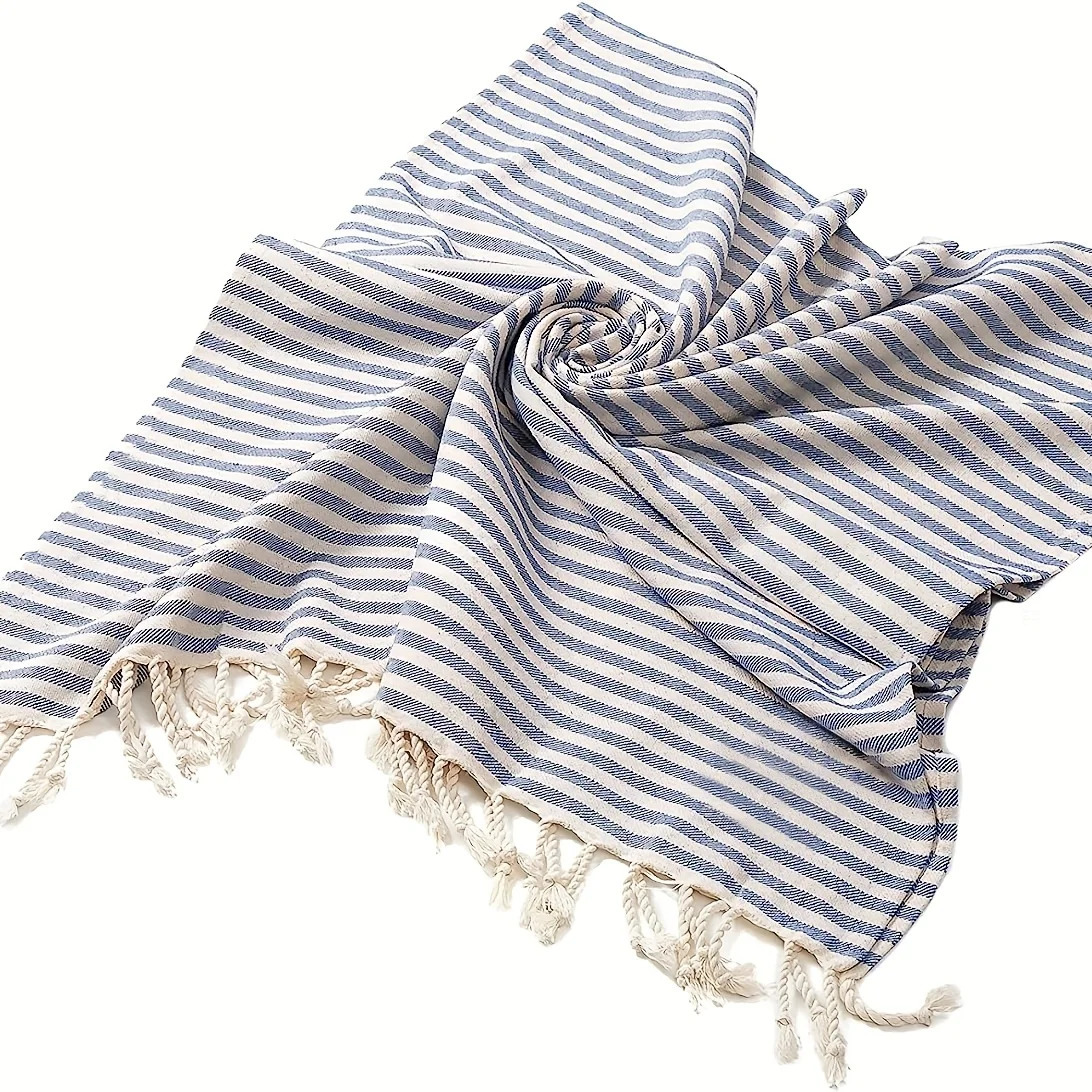 TURKISH Classical Series Beach Towel 71 x 39 in Extra Large Wearable Turkish Bath Towel Premium y Striped Linen 260622 - view 5
