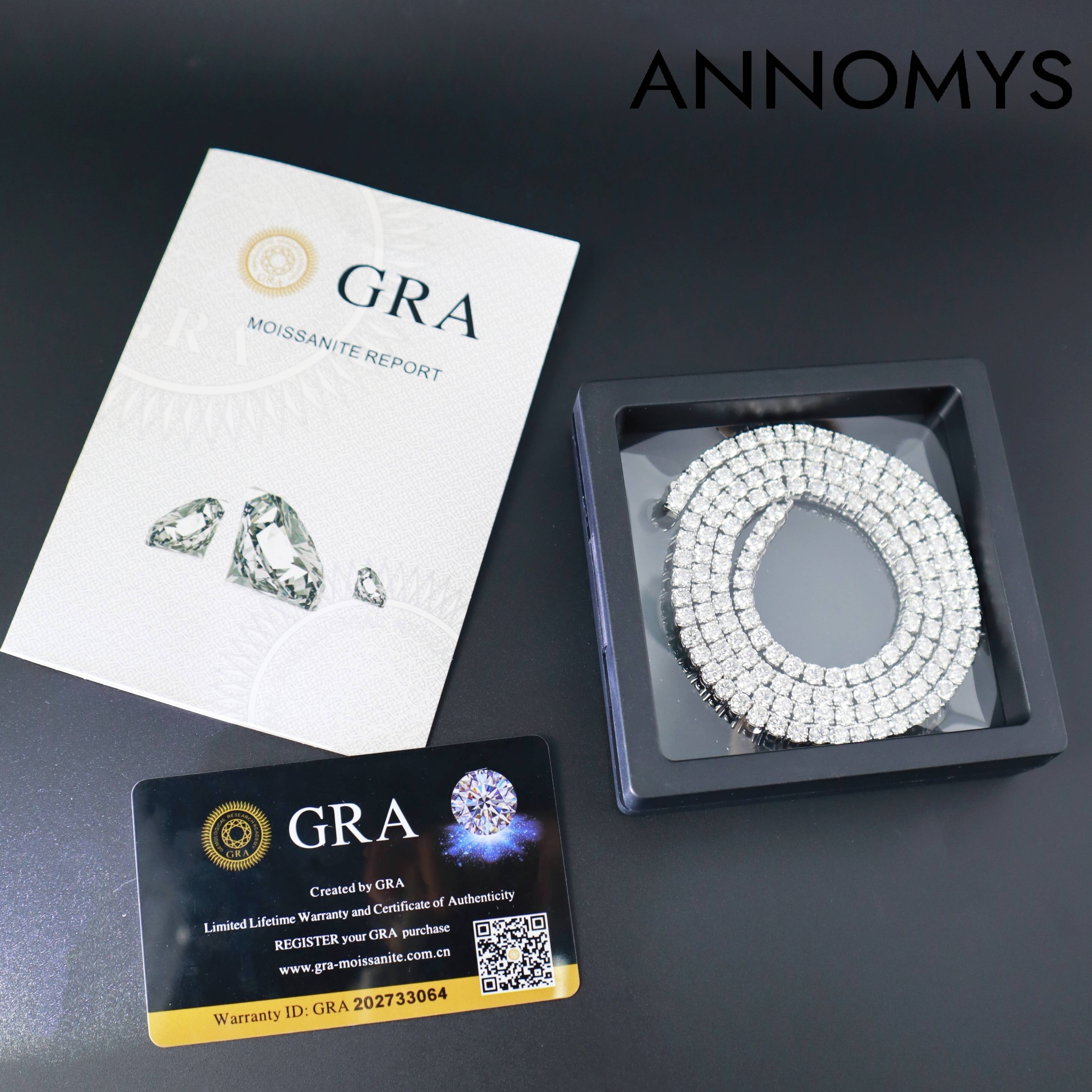 925 Silver Moissanite Tennis Bracelet Dazzling 30mm 40mm 50mm 60mm 65mm Stone Chain GRA Certified Jewelry Gift for Women - view 7
