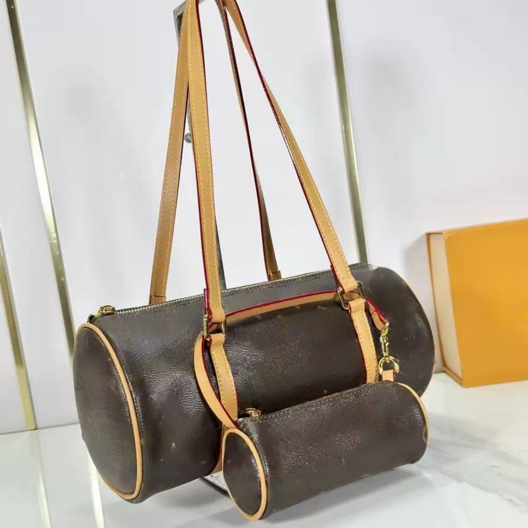 Designer women's shoulder bag large capacity tote bag luxurious cylindrical shape