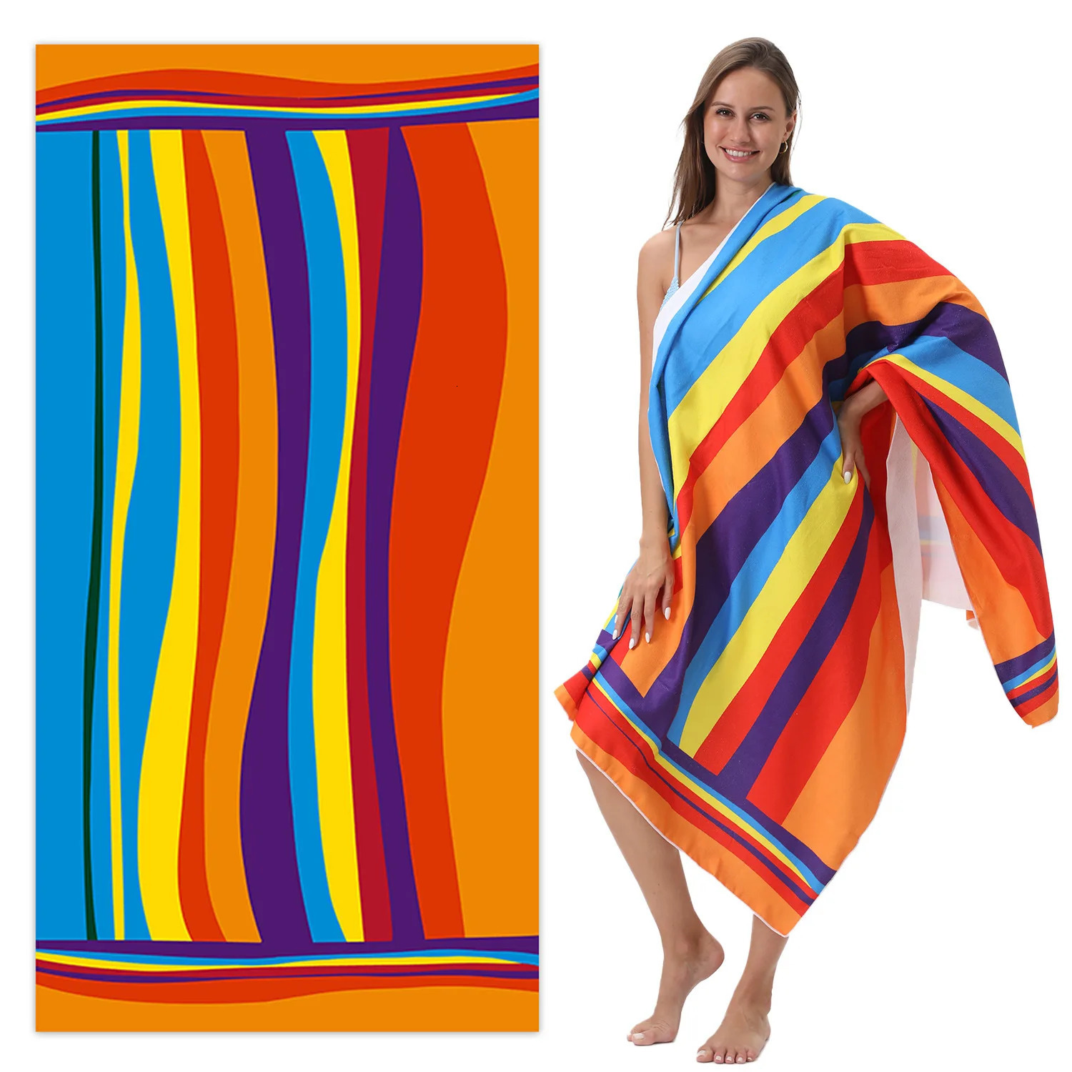 70x140cm European and American dollar beach towels digital printed large towels bath towels ultra-fine fiber absorbent towels 260622 - view 7