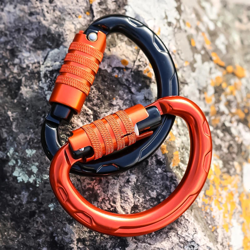 CLIWIZ Semi-circular Triple Auto Lock Carabiners Outdoor Mountaineering Climbing Caving Load Bearing Master Lock CE/UIAA 260622 - view 4