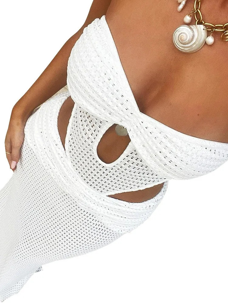 Sexy Women Fishnet Cover Up Rainbow Hollow Out Bodycon Maxi Dress Without Bikini Vacation Dress Beachwear Summer 260622 - view 6