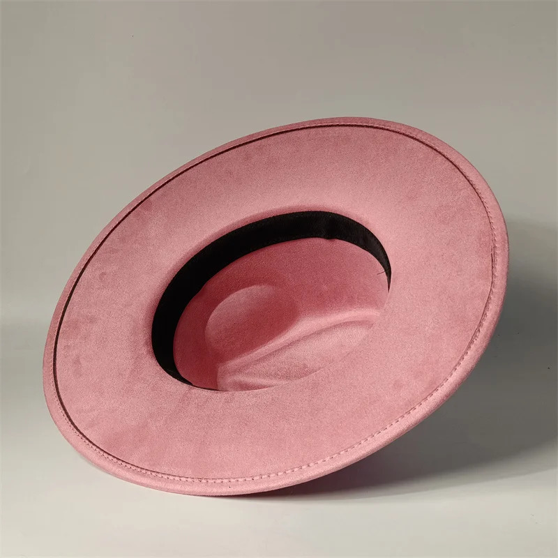 Vegan Suede Fedora Rancher Hats Blank Hats for Burning Multicolor Heart Shaped Top 95cm Brim Unisex Jazz Hat Church Hat 260624 - view 4