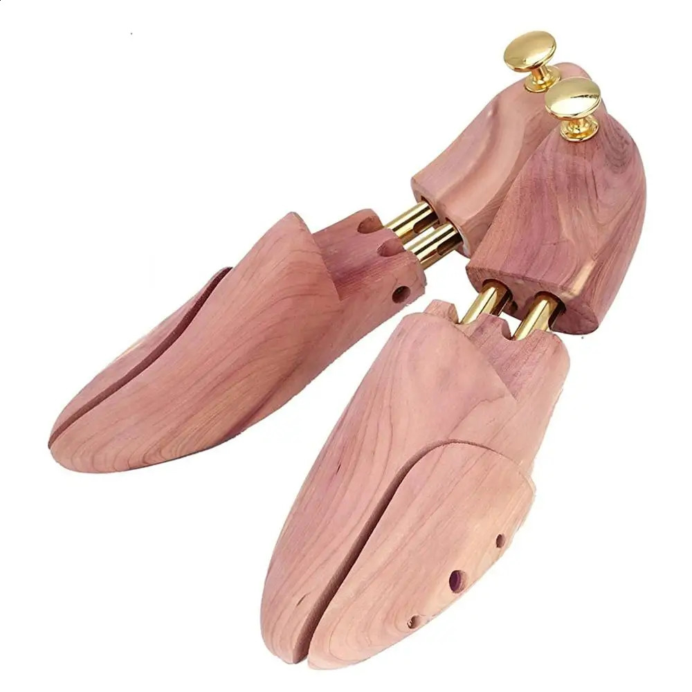 ZGZJYWM Twin Tube Red Cedar Wood Adjustable Width Shoe Shaper Mens Stretcher Shaper Shoe Tree 260625 - view 3