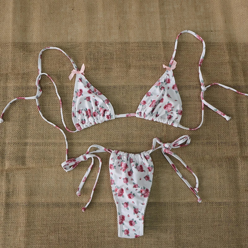 Micro Bikini Push Up Women Swimsuits Sexy Female Swimwear Brazilian Bikini Set Thong Biquini Swim Suits Print Beachwear 260622 - view 6