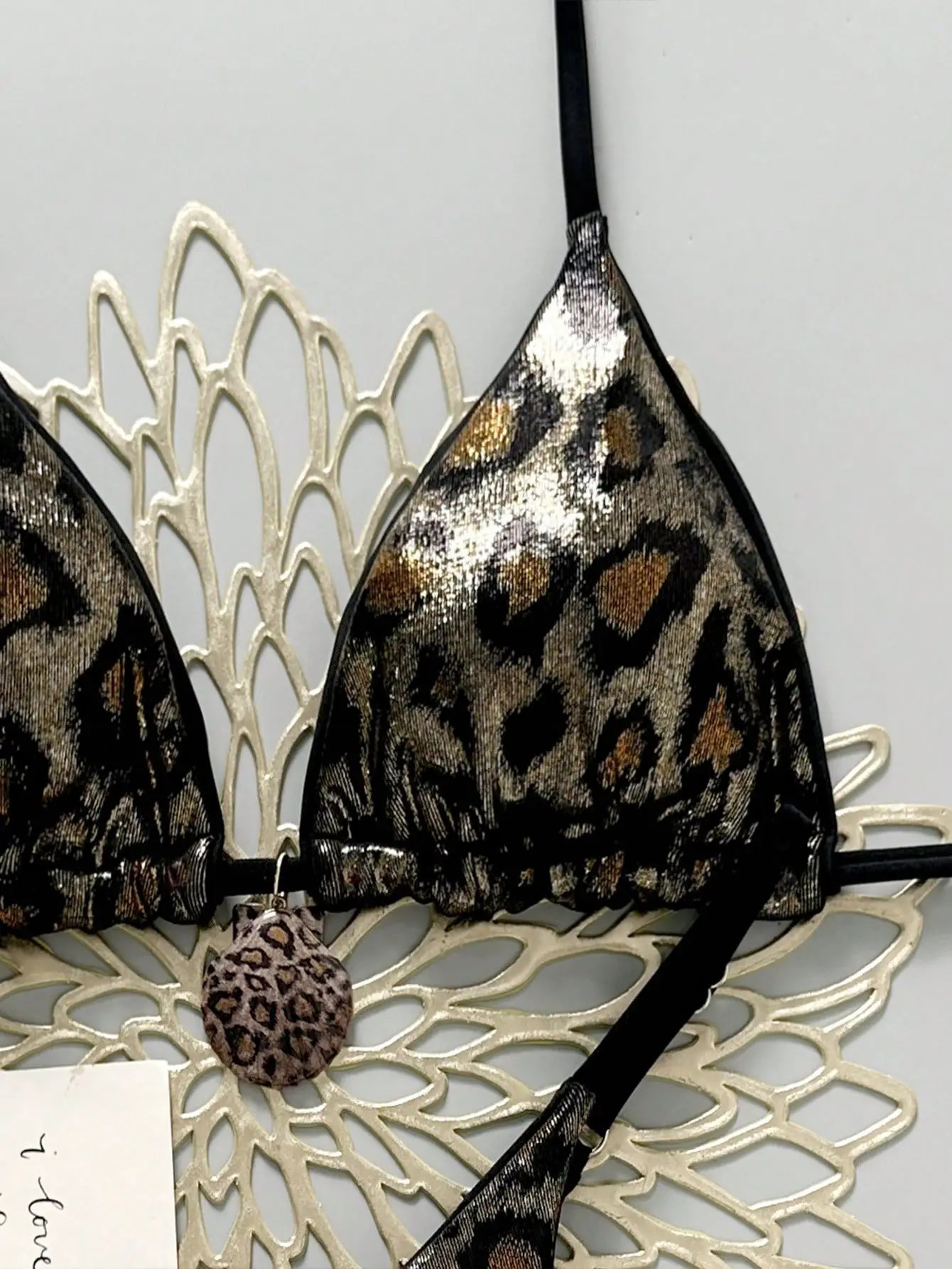 Sexy Brozing Black Snakeskin Print Bikini Set 2026 Women Metal Shell Push Up Bra Triangle Swimsuit Summer Bathing Suit Swimwear 260622 - view 7