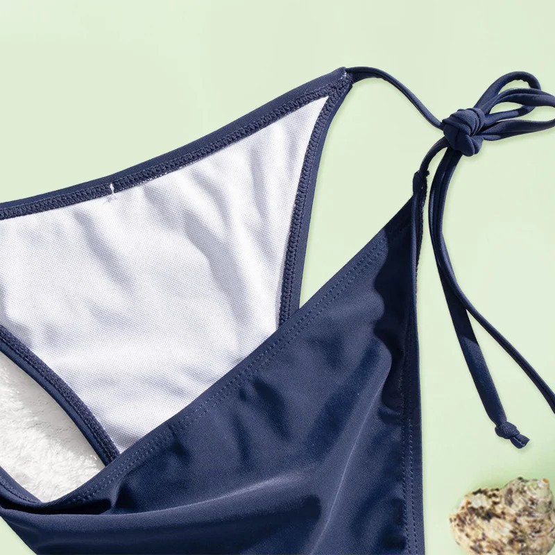 Solid Color Bikini Sets Bandage Swimwear Women Sexy Bikinis Triangle Bathing Suits Female Swimming Suit Low Waist Biquini 260622 - view 6