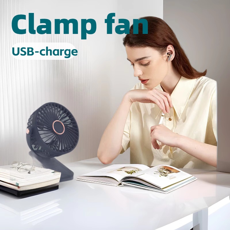 3 Use Clip Fan 720 Adjustable Angle USB Silent Stroller Desk Cooling Fan