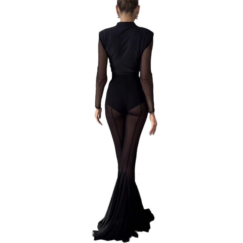 Women Spring Summer Elastic Slim Flared Pants Loose Fashion Holiday Trouser Solid Color Casual Full Length 260624 - view 6