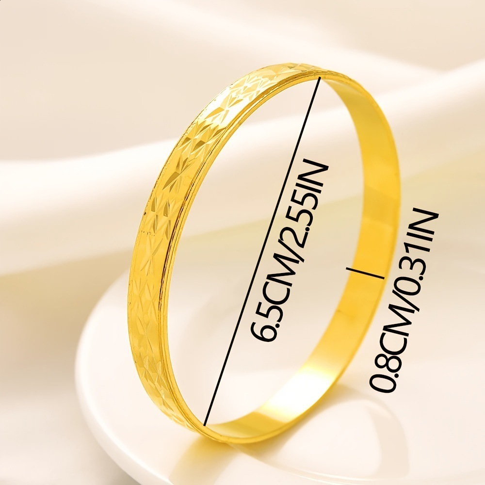50MM55MM65MM70MM Dubai Wedding 9k Color Bangle For Women Ethiopian Jewelry Bangles Bracelets Girl Birthday Jewelry Gifts 137 250905