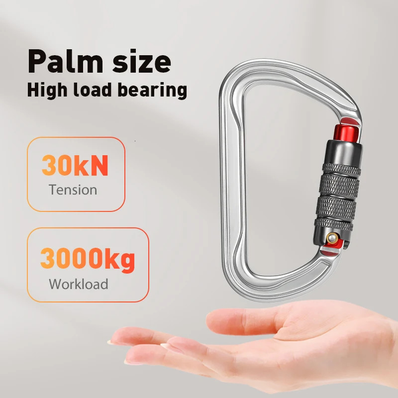CLIWIZ 30kN Aluminum Safty Climbing Snap Hook Good Quality H Section D-Twist Carabiner Snap Hook CE/UIAA 260622CJ - view 6