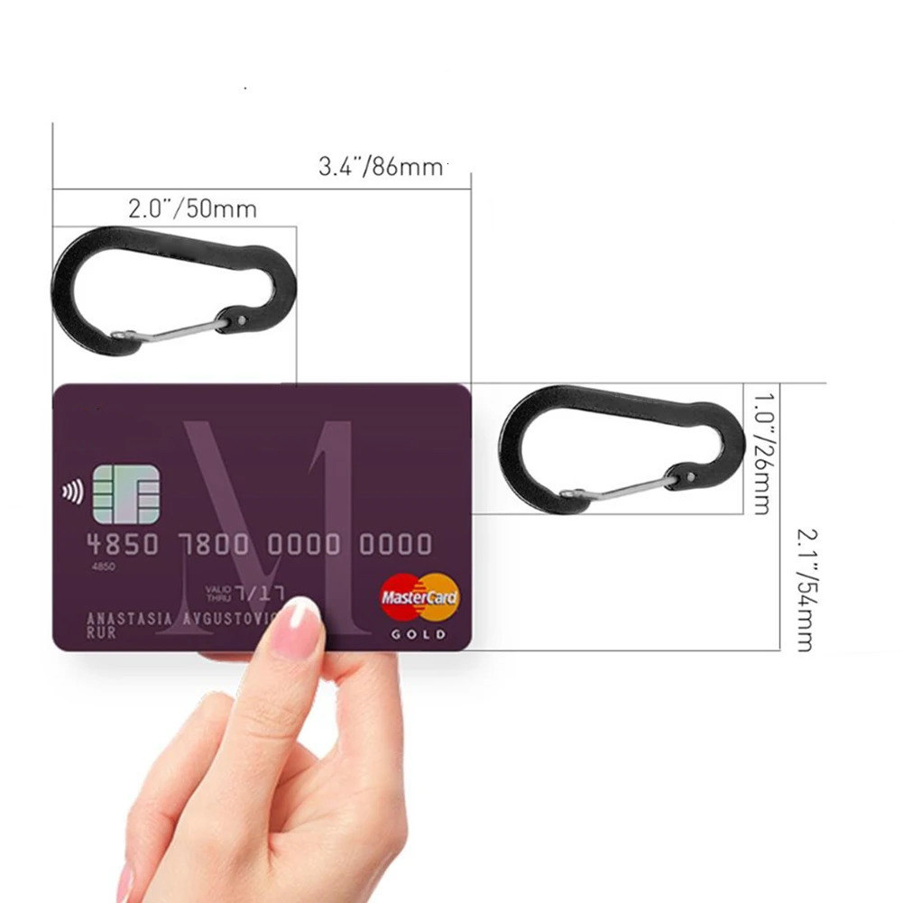 6/12Pcs Aluminum Alloy Carabiner Keychain Outdoor Camping Climbing Hiking Snap Clip Lock Buckle Hook Fishing Accessories 260622 - view 7