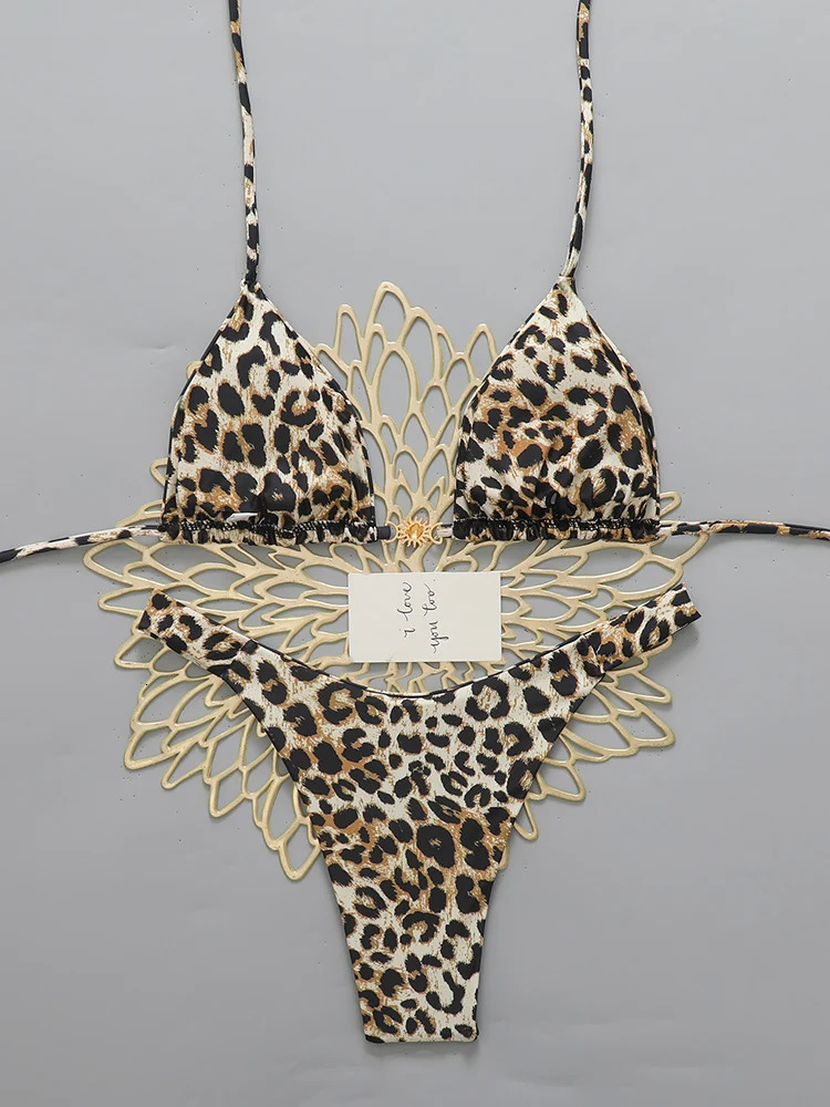 Sexy Leopard Micro Bikini 2026 Women Swimsuit String Female Swimwear Thong Bikinis Set Brazilian Biquini Beach Wear Bathing Suit 260622 - view 4