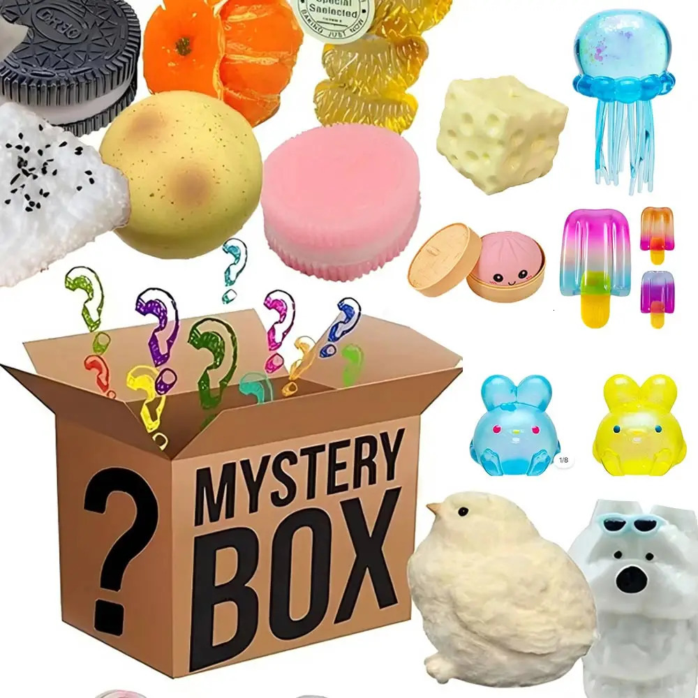 Blind Box Mystery Kawaii Cat Paw Mochi Squishy Simulated Food Fidget Toy Cute Squeeze Foot Antistress StressRelief 260624 - view 3