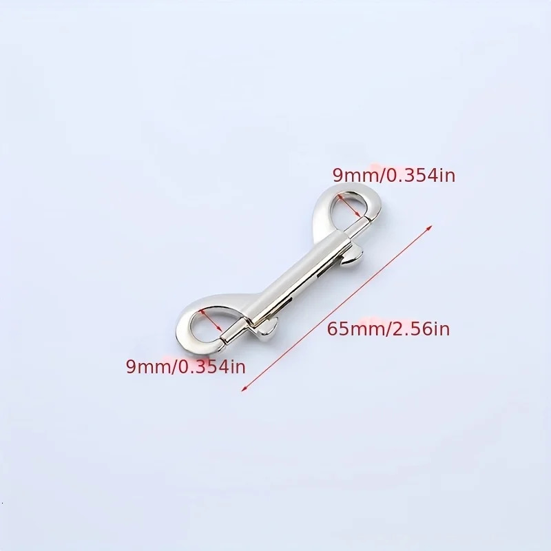 6pcs Stainless Steel Double Ended Bolt Snap Hook Dog Leash Metal Strap Buckles Keychain Rope Carabiner Clasp Clip Buckles 260622 - view 3