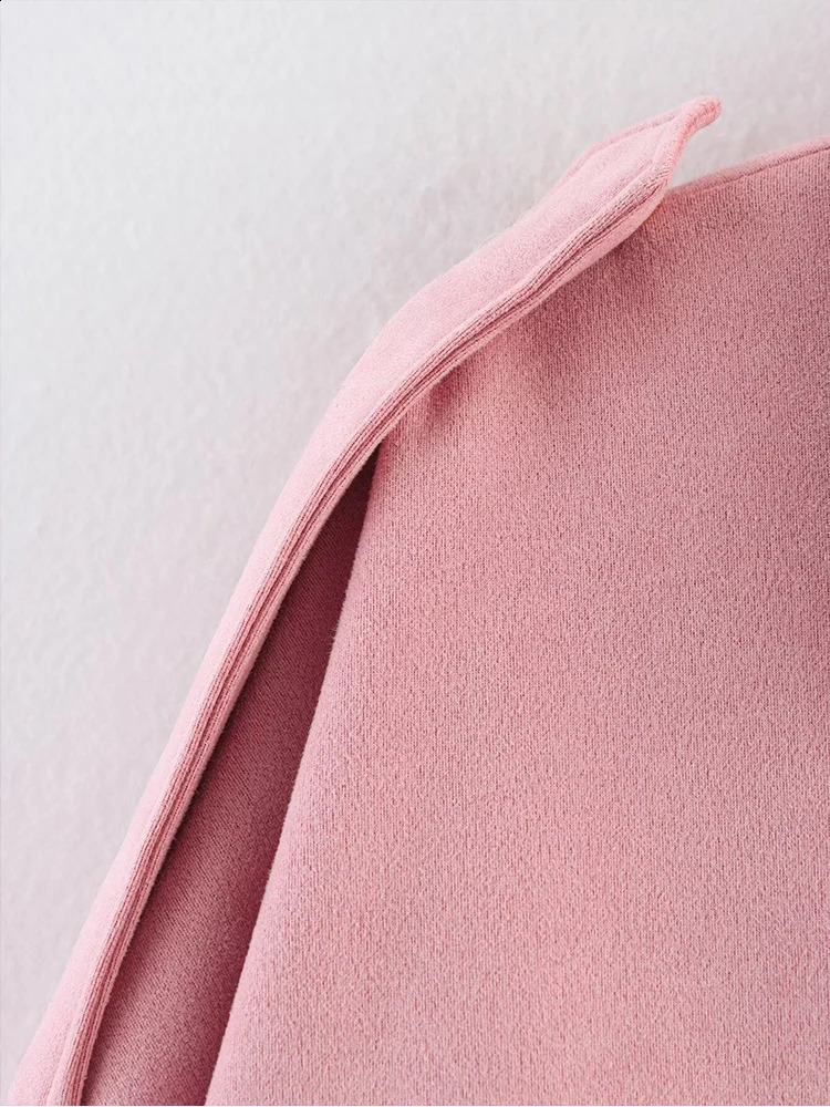 TFMLN Women Suede Bomber Jacket Spring Fashion Long Sleeve Zipper Oversize Solid Coat Chic Lady Streetwear 260625 - view 5