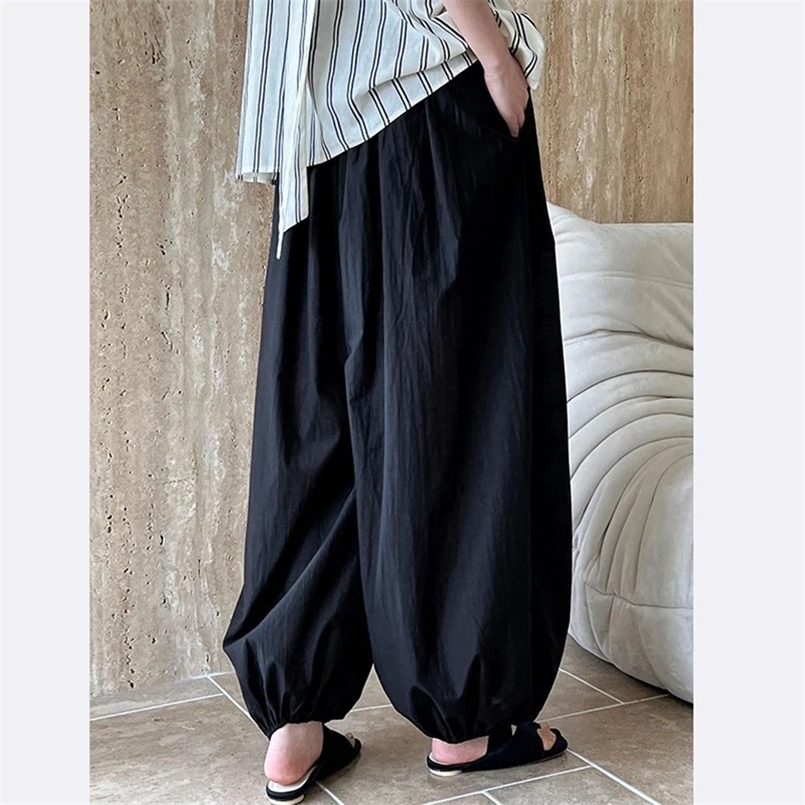 Oversized Bloomers Summer Elegant Fashion Women Lantern Pants Casual Loose Breathable Cotton Wide Leg Pants 260624 - view 3