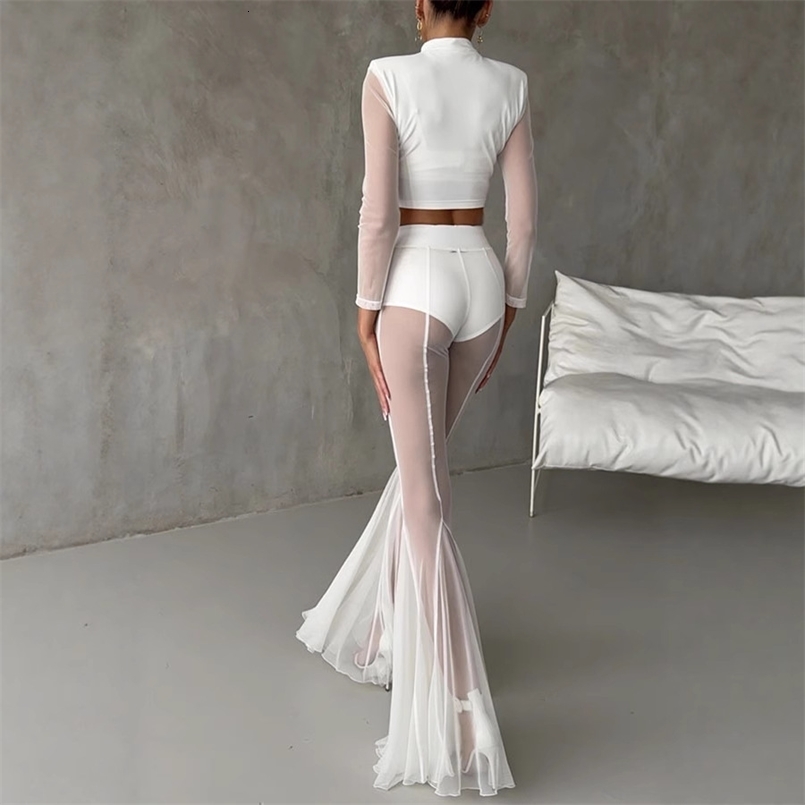 Women Spring Summer Elastic Slim Flared Pants Loose Fashion Holiday Trouser Solid Color Casual Full Length 260624 - view 5