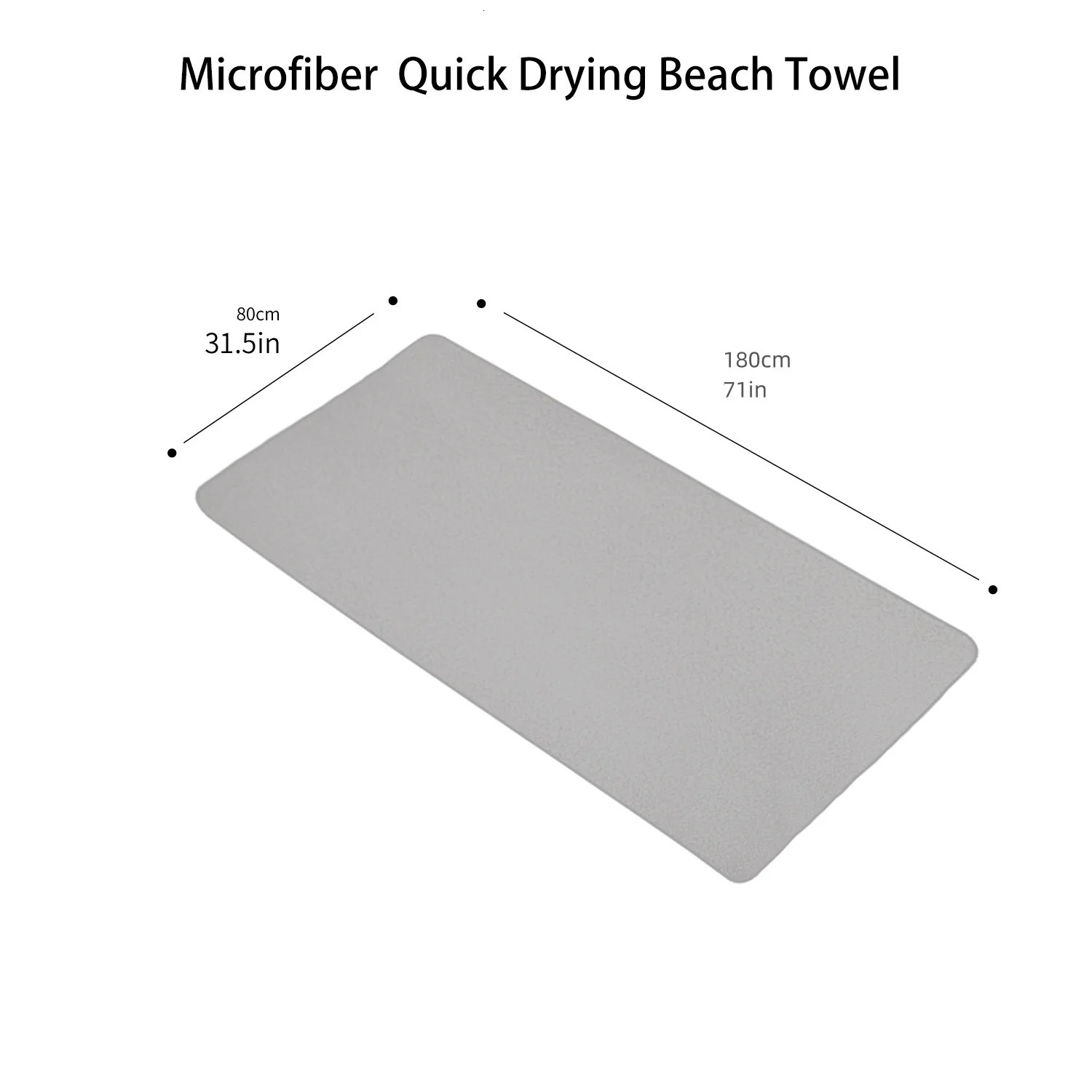 Beach Towel OversizedThick Sand Free Microfiber Quick Dry Towel 315x71 Super Absorbent Soft Swim BeachTowels for Men Women 260622 - view 6
